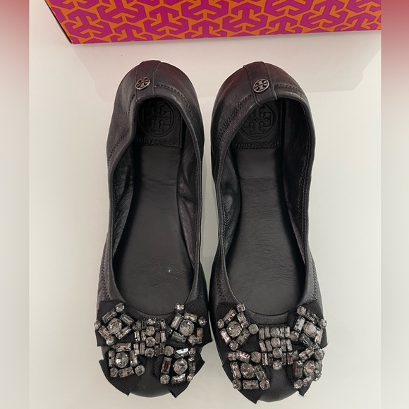 Tory Burch Ballet Flats with Embellished Bow